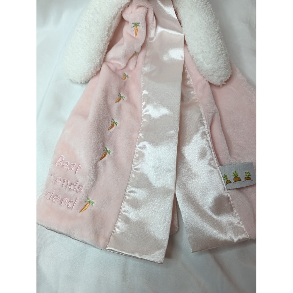 Bunnies by the Bay Pink Security Blanket Lovey Best Friends Indeed - Picture 2 of 5